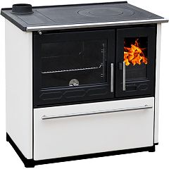 Плита PLAMEN 850 GLAS бел./ труба слева